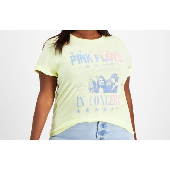 Grayson Threads Black Label Womens Plus Sz 2XL Yellow Pink Floyd Graphic T-Shirt - Picture 6 of 6